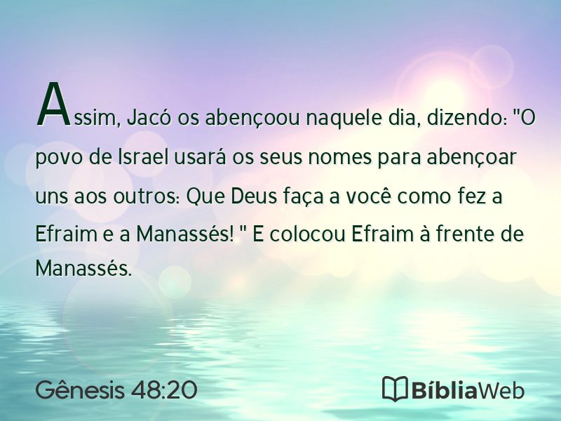 Gênesis 48:20 em imagem para compartilhar