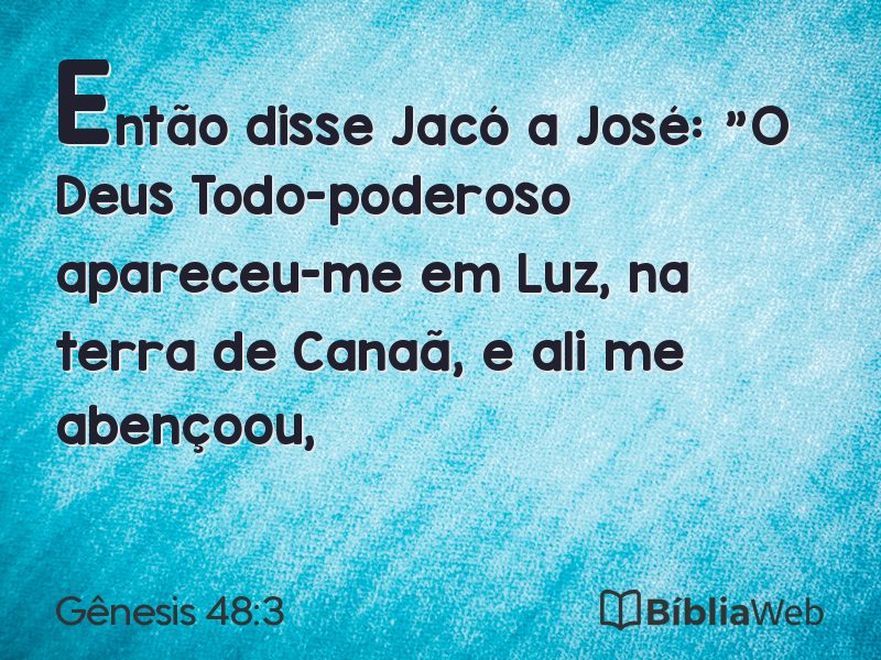 Gênesis 48:3 em imagem para compartilhar