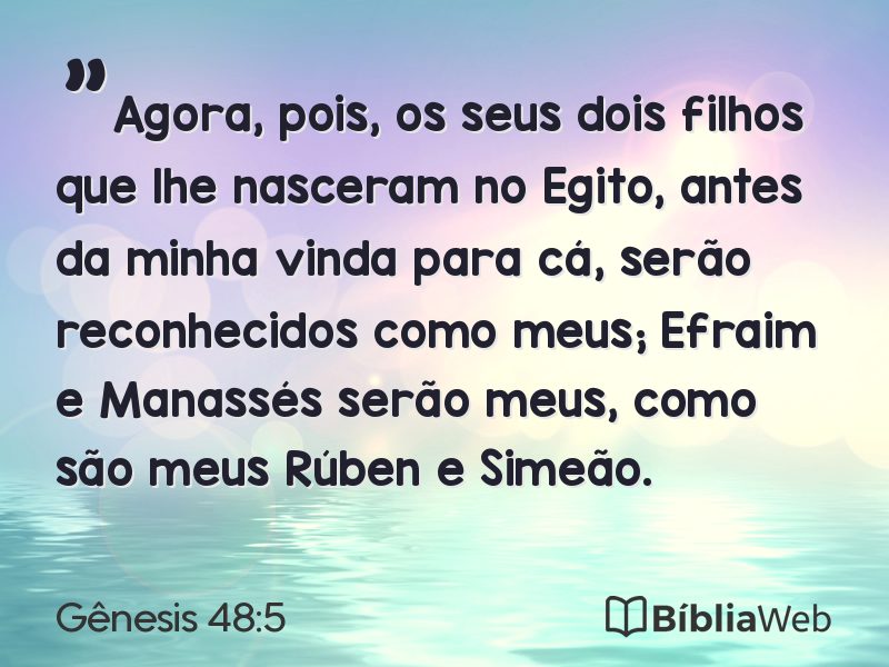 Gênesis 48:5 em imagem para compartilhar