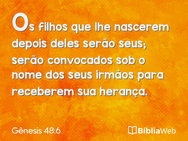 Gênesis 48:6 em imagem para compartilhar