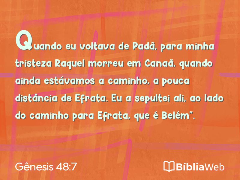 Gênesis 48:7 em imagem para compartilhar
