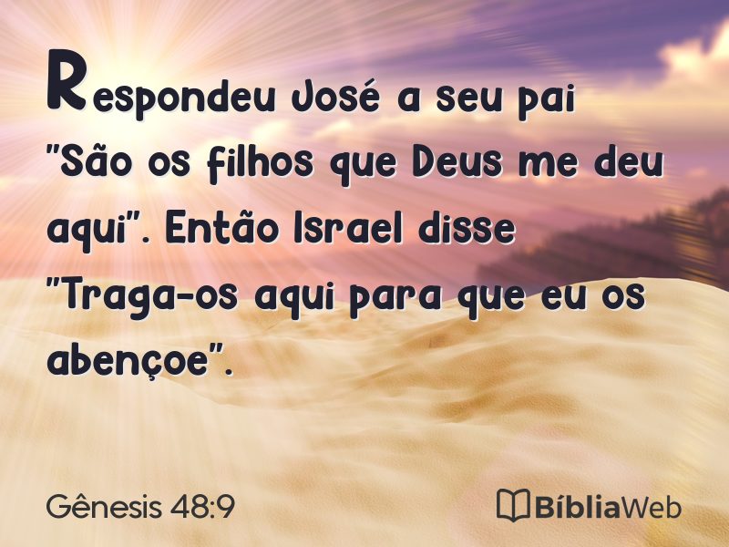 Gênesis 48:9 em imagem para compartilhar
