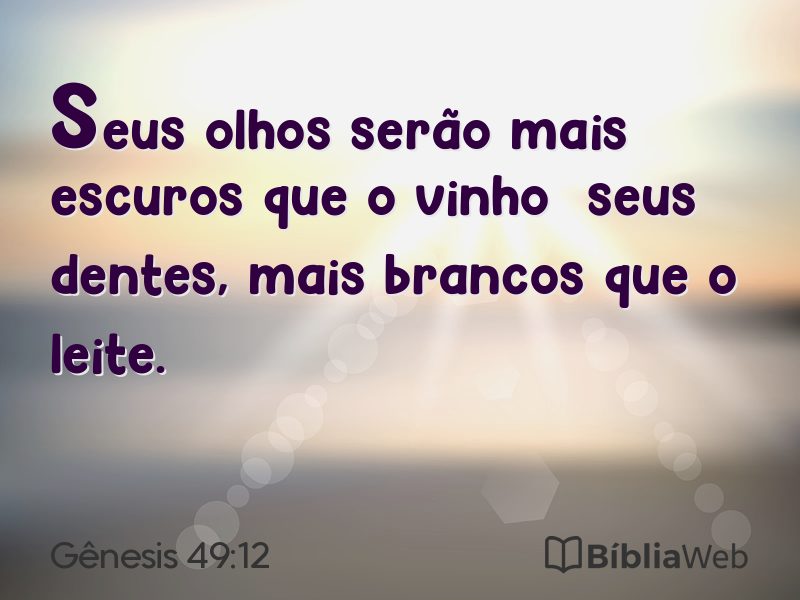 Gênesis 49:12 em imagem para compartilhar