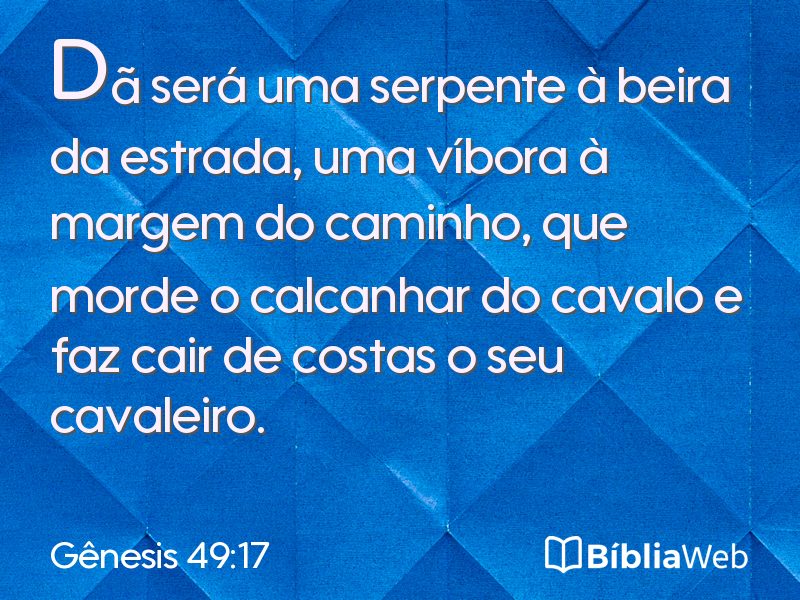 Gênesis 49:17 em imagem para compartilhar