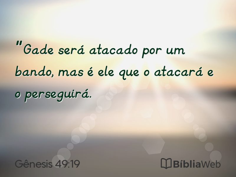 Gênesis 49:19 em imagem para compartilhar