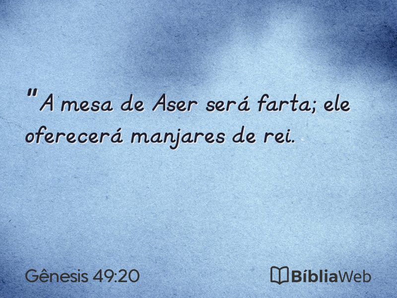 Gênesis 49:20 em imagem para compartilhar