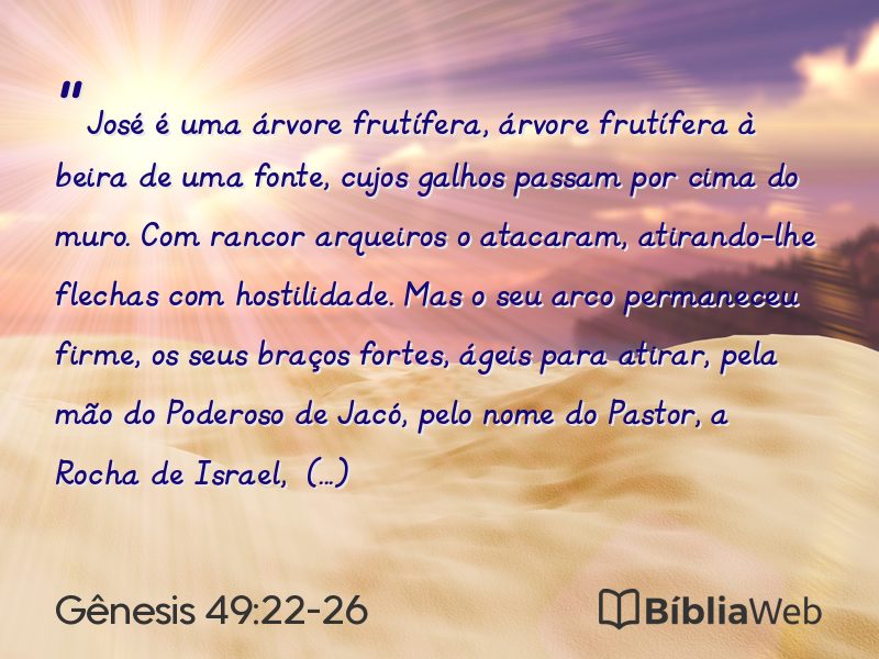 Gênesis 49:22-26 em imagem para compartilhar