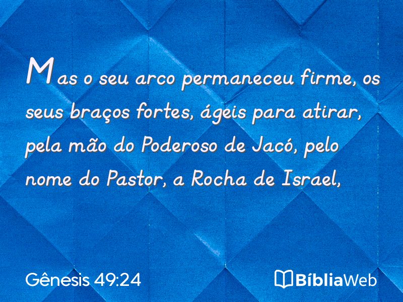 Gênesis 49:24 em imagem para compartilhar