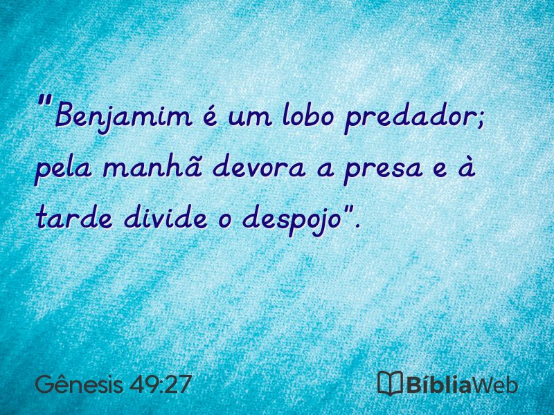 Gênesis 49:27 em imagem para compartilhar
