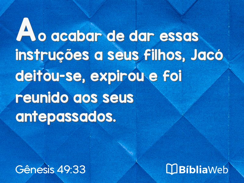 Gênesis 49:33 em imagem para compartilhar
