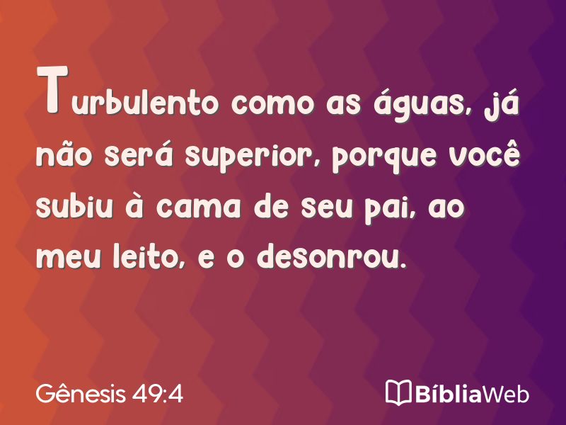 Gênesis 49:4 em imagem para compartilhar