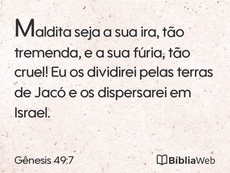 Gênesis 49:7 em imagem para compartilhar