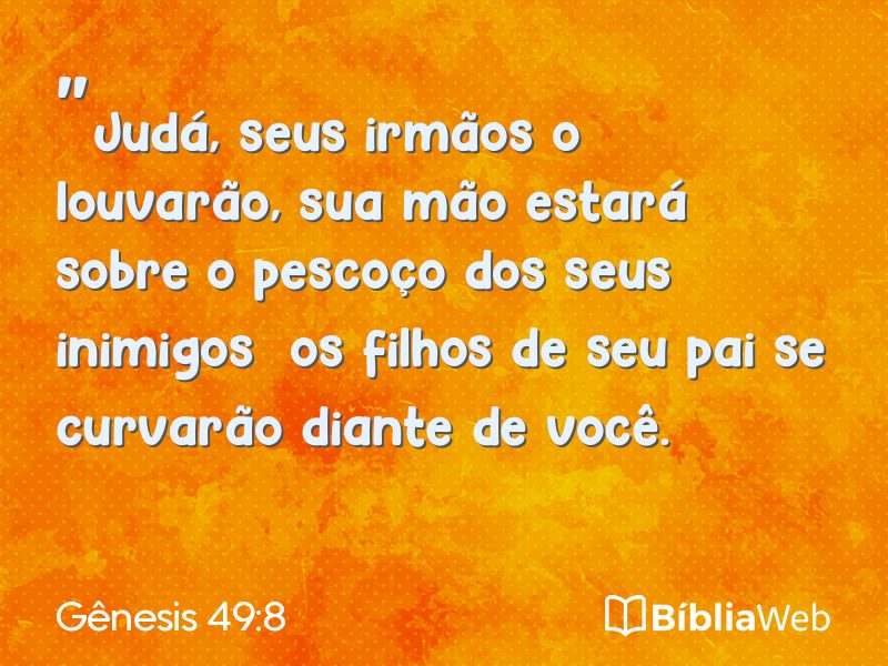 Gênesis 49:8 em imagem para compartilhar