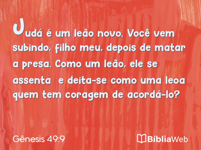 Gênesis 49:9 em imagem para compartilhar