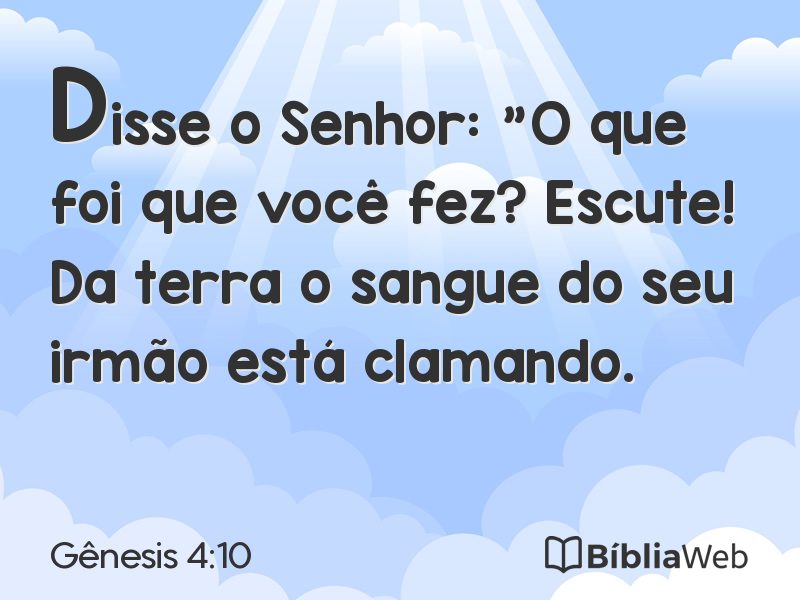 Gênesis 4:10 em imagem para compartilhar