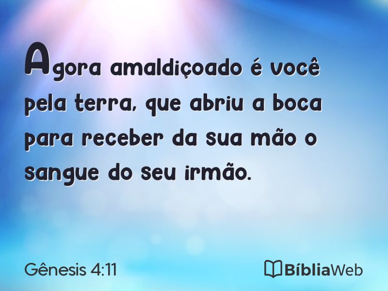 Gênesis 4:11 em imagem para compartilhar