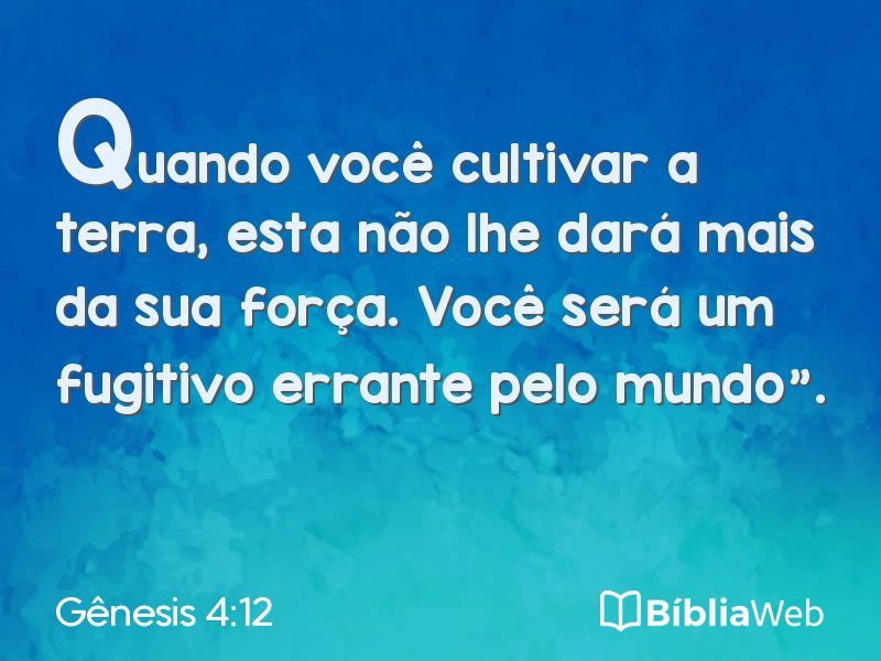 Gênesis 4:12 em imagem para compartilhar
