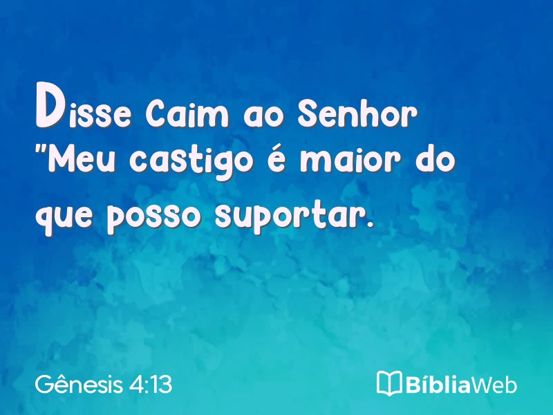 Gênesis 4:13 em imagem para compartilhar