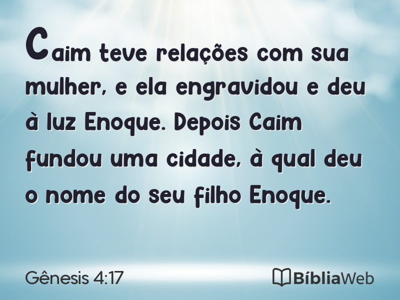 Gênesis 4:17 em imagem para compartilhar