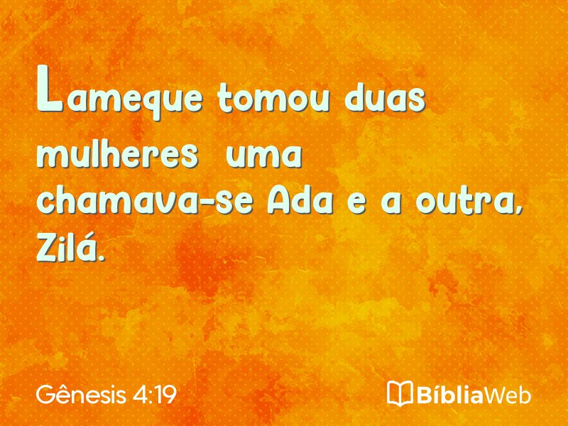 Gênesis 4:19 em imagem para compartilhar