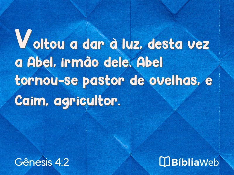 Gênesis 4:2 em imagem para compartilhar