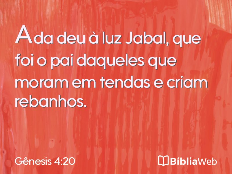Gênesis 4:20 em imagem para compartilhar