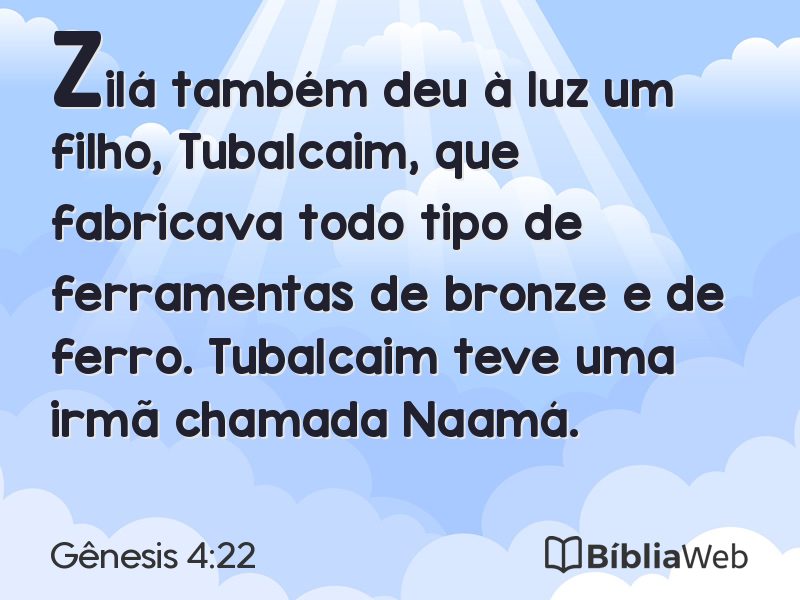 Gênesis 4:22 em imagem para compartilhar