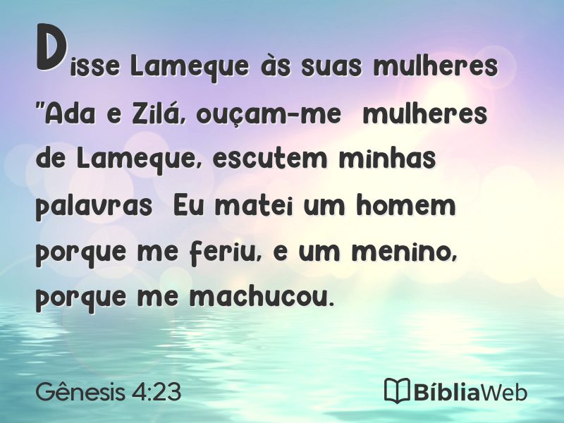 Gênesis 4:23 em imagem para compartilhar