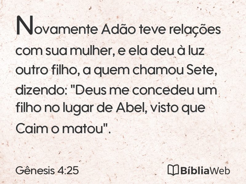 Gênesis 4:25 em imagem para compartilhar