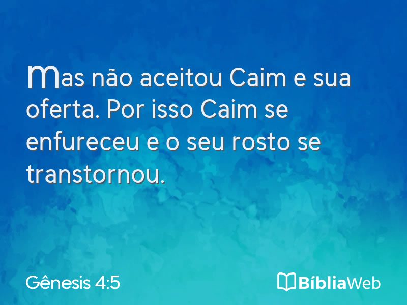 Gênesis 4:5 em imagem para compartilhar