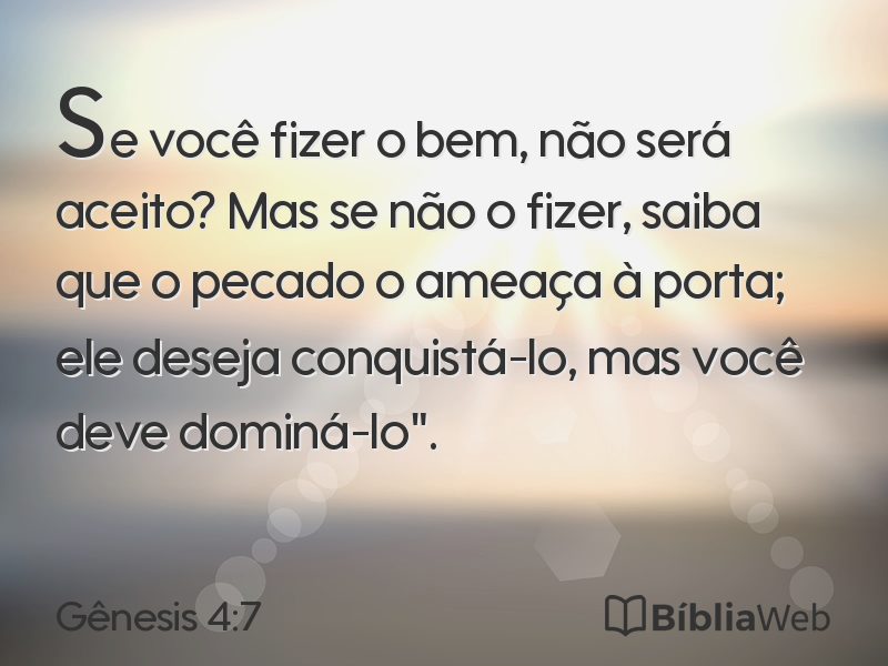 Gênesis 4:7 em imagem para compartilhar