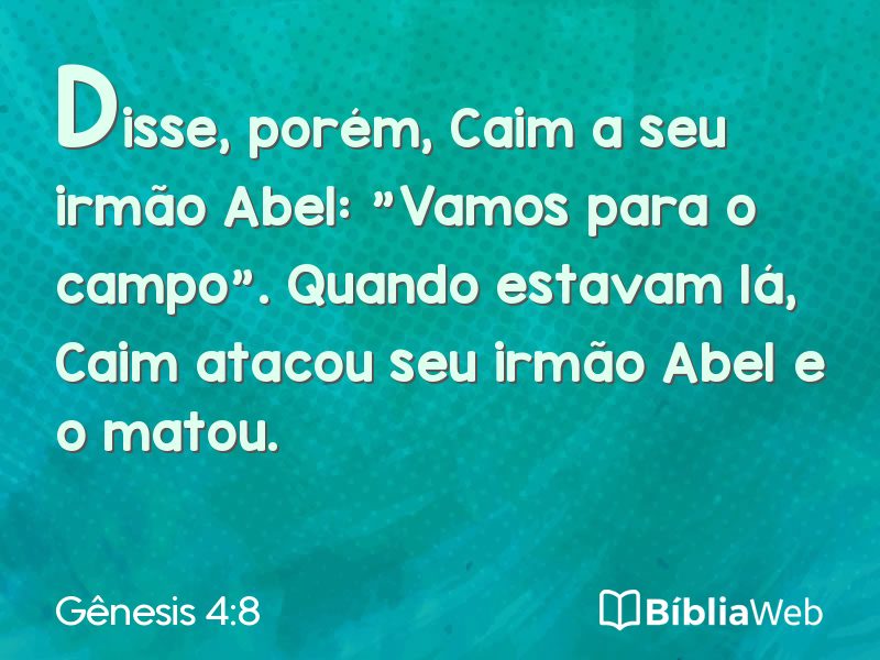 Gênesis 4:8 em imagem para compartilhar