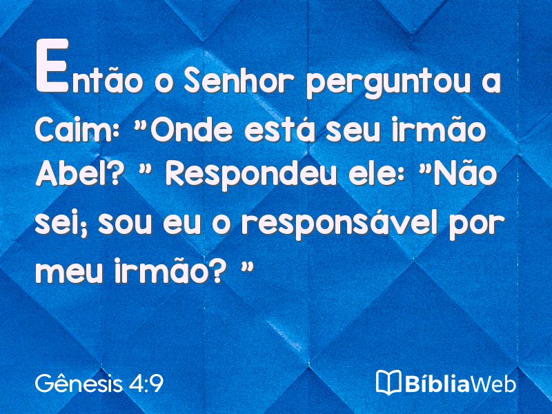 Gênesis 4:9 em imagem para compartilhar