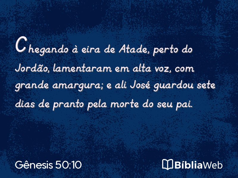 Gênesis 50:10 em imagem para compartilhar