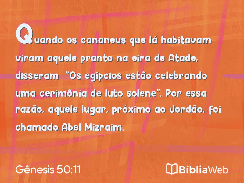 Gênesis 50:11 em imagem para compartilhar