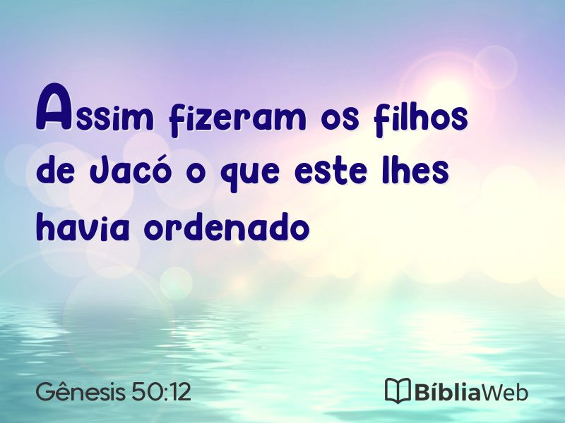 Gênesis 50:12 em imagem para compartilhar