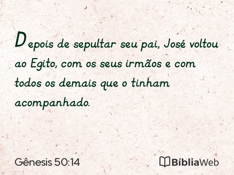 Gênesis 50:14 em imagem para compartilhar