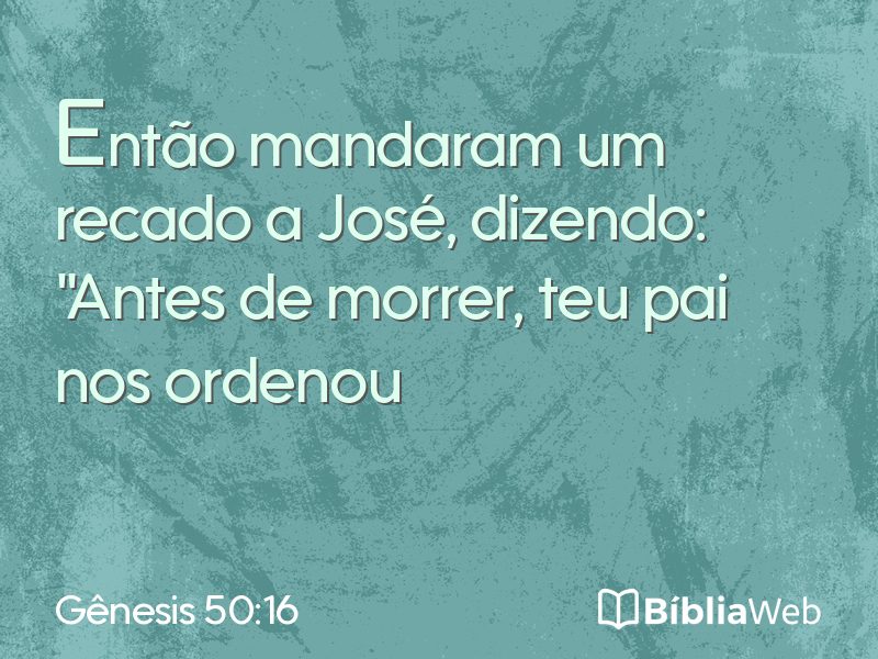 Gênesis 50:16 em imagem para compartilhar
