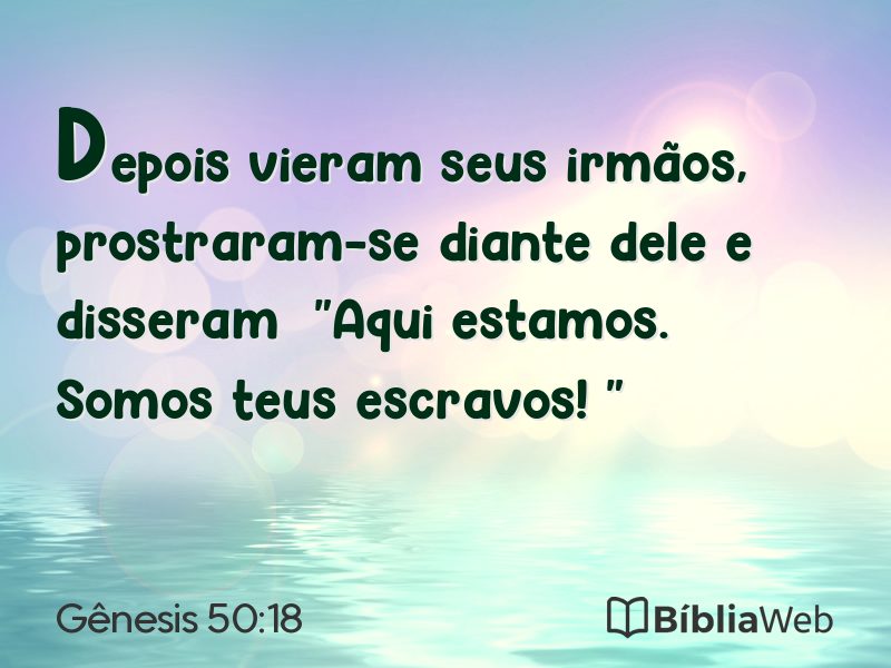 Gênesis 50:18 em imagem para compartilhar