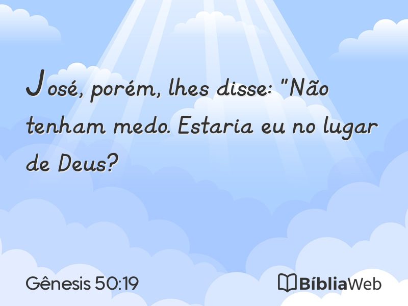 Gênesis 50:19 em imagem para compartilhar