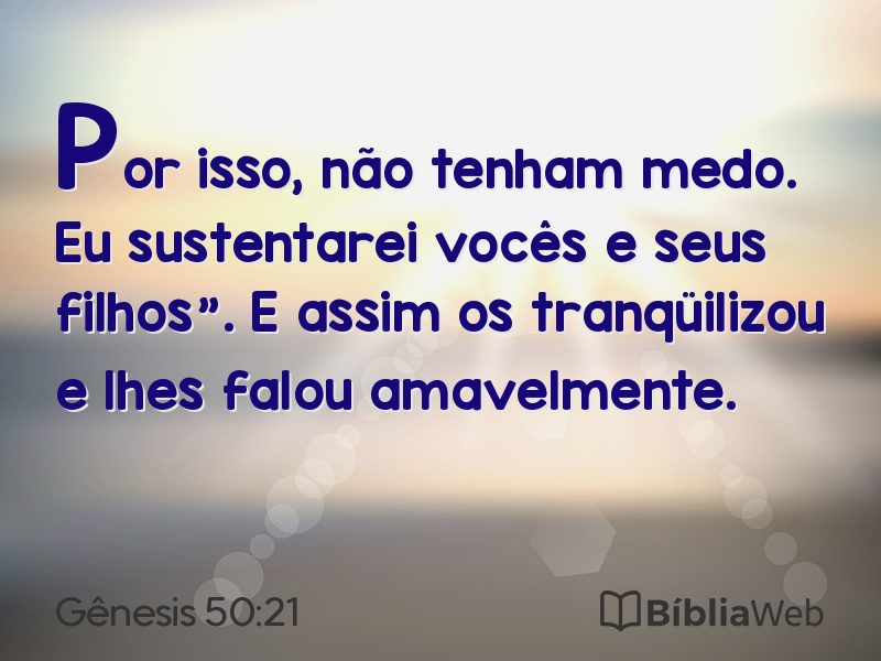 Gênesis 50:21 em imagem para compartilhar