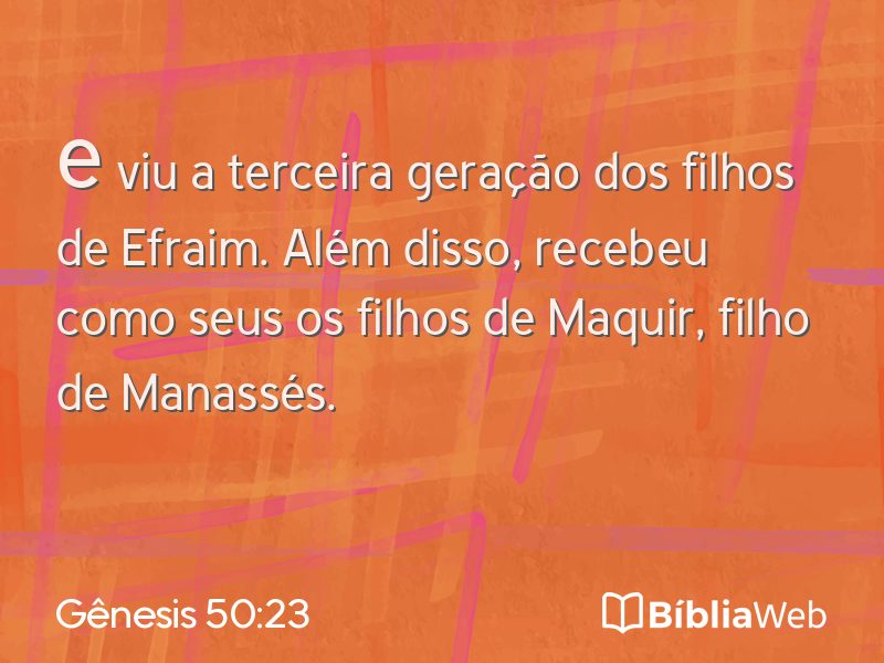 Gênesis 50:23 em imagem para compartilhar