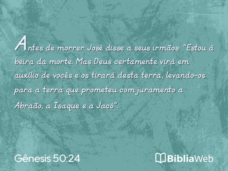 Gênesis 50:24 em imagem para compartilhar