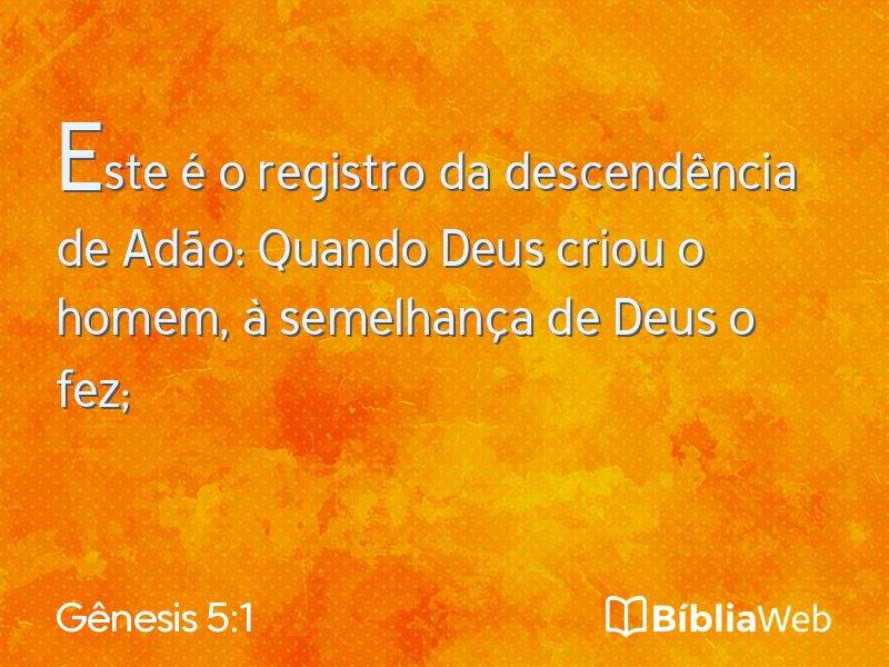 Gênesis 5:1 em imagem para compartilhar