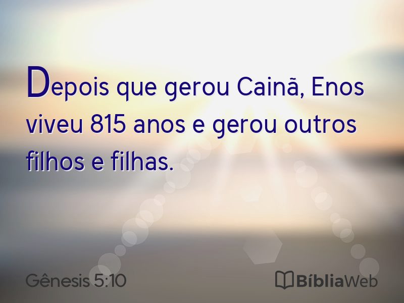 Gênesis 5:10 em imagem para compartilhar