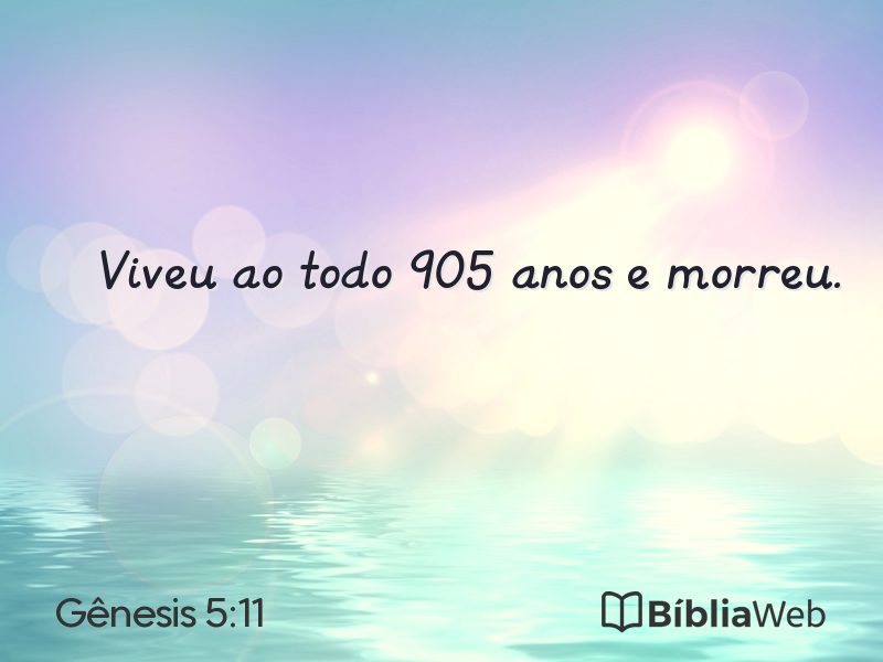 Gênesis 5:11 em imagem para compartilhar