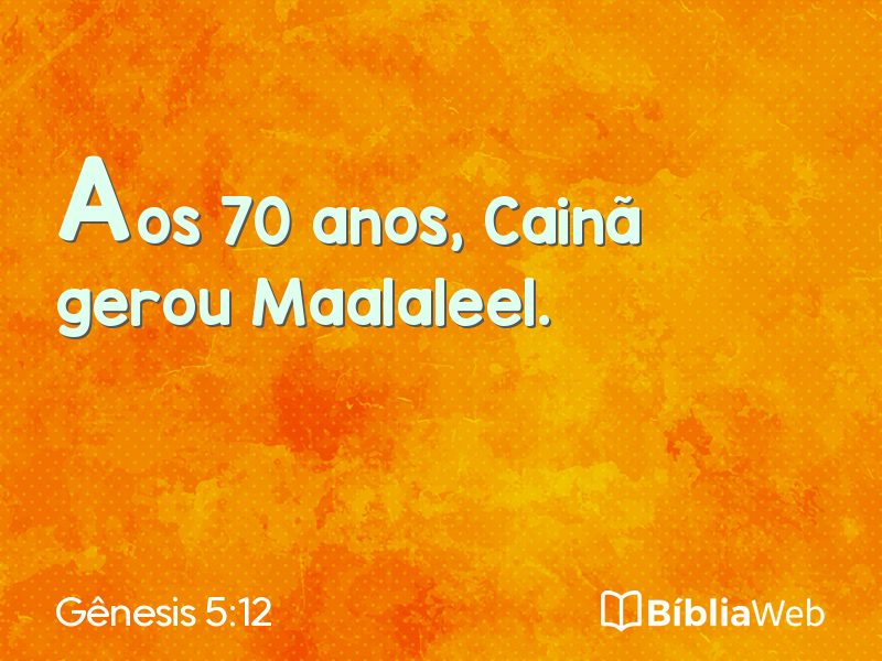 Gênesis 5:12 em imagem para compartilhar