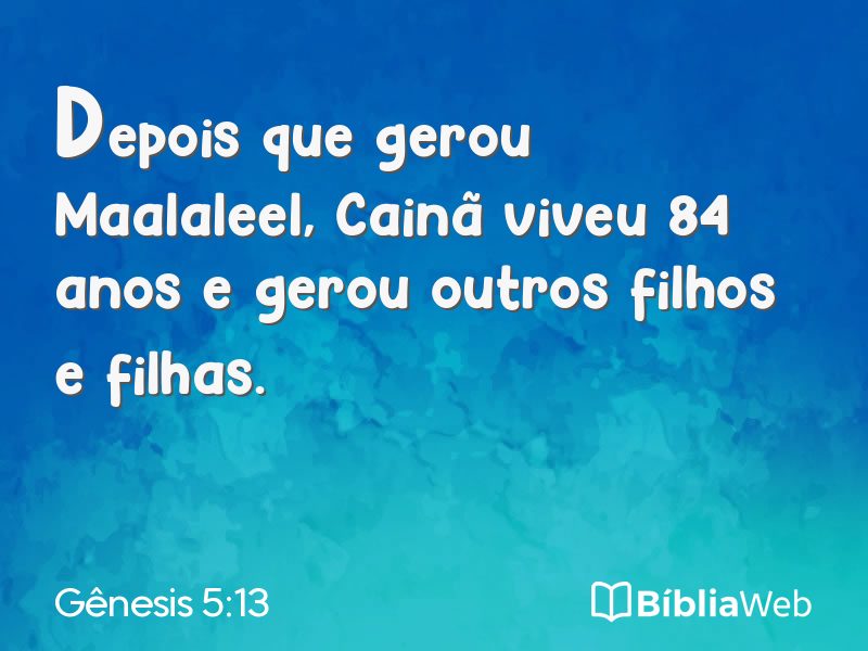 Gênesis 5:13 em imagem para compartilhar