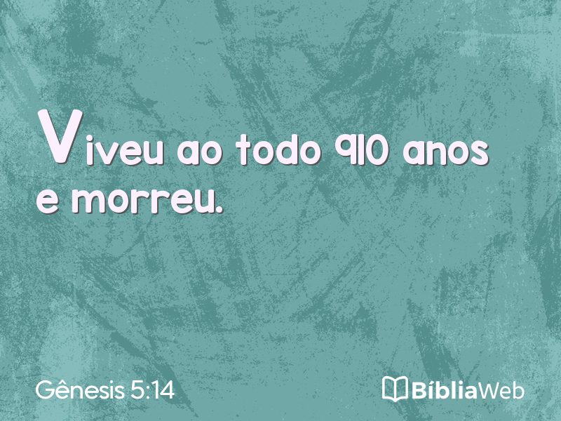 Gênesis 5:14 em imagem para compartilhar