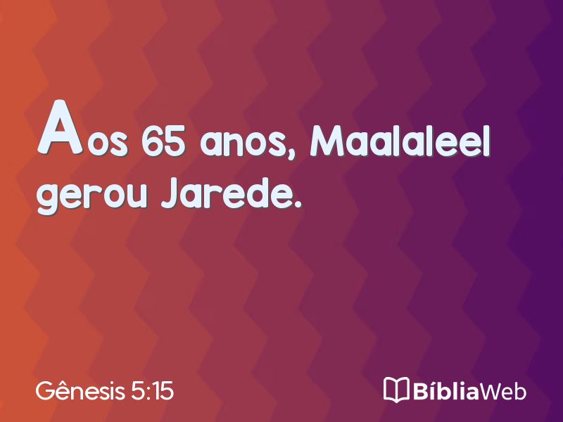 Gênesis 5:15 em imagem para compartilhar
